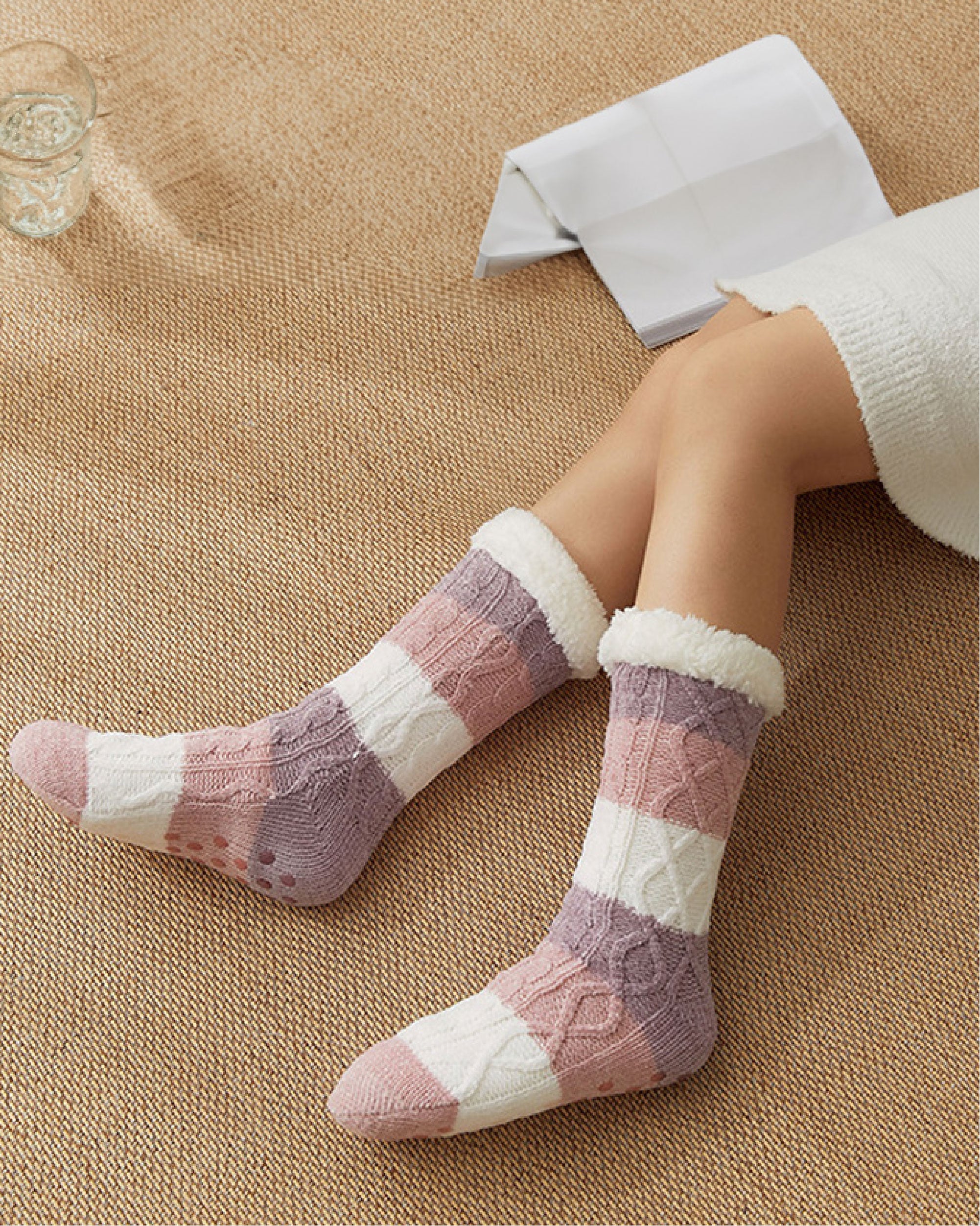 Wool Socks - Thick - Purple - 1 pair