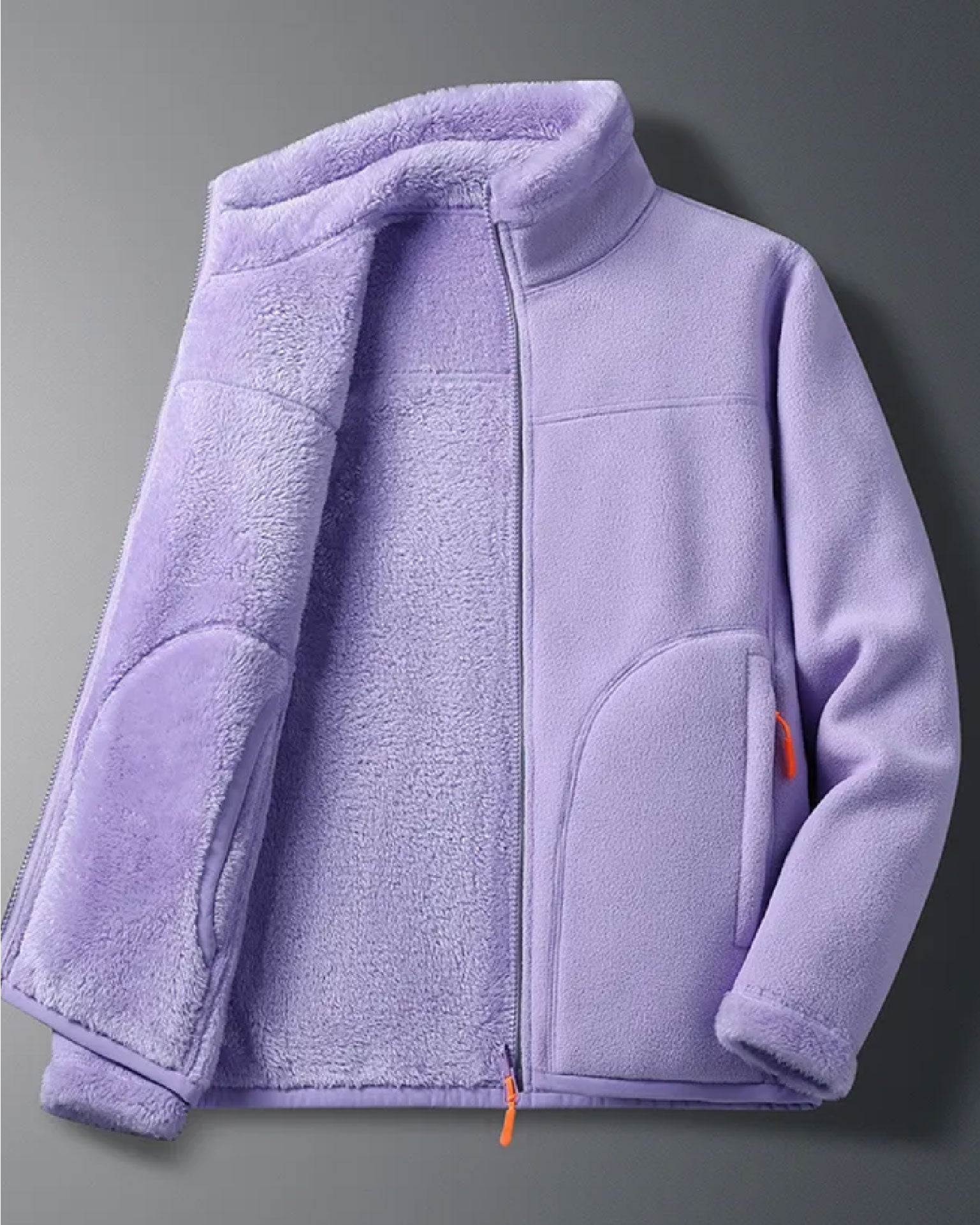 Sweater with zipper Purple