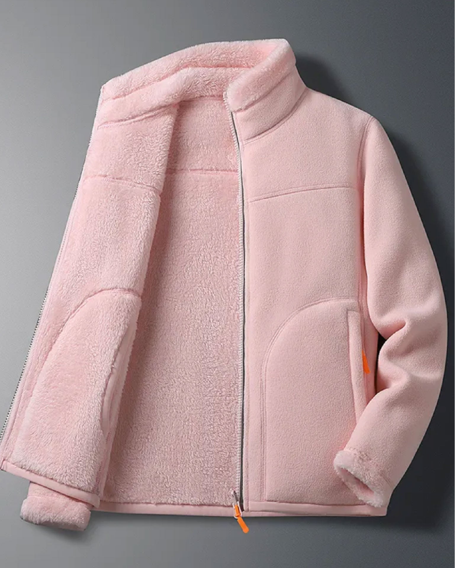Sweater with zipper Pink