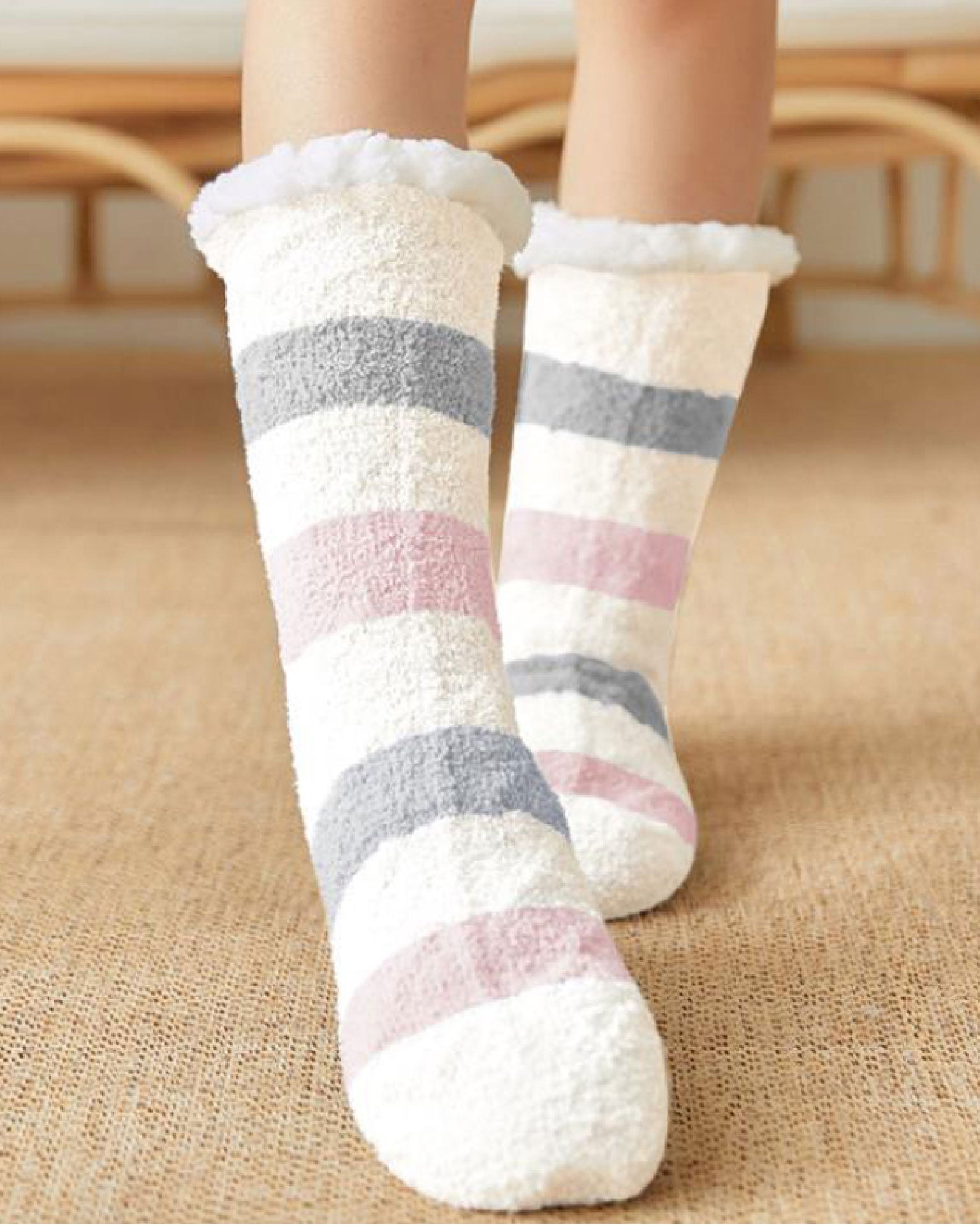 Wool Socks - Thick - white - 1 pair
